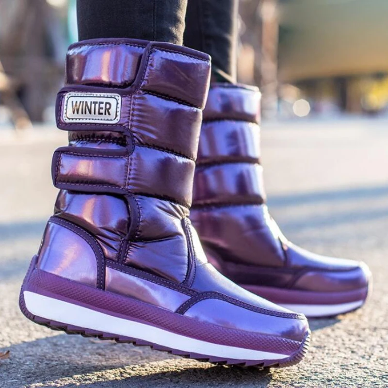 

Winter Long Boots Plush Warm Thicken Children Girls Snow Boots Waterproof Kids Boys Shoes Teenger Knee Boots Non-slip SHX002