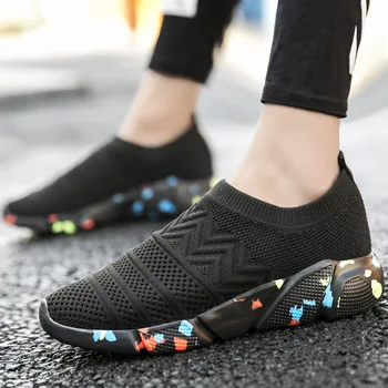 

2020 New Mesh Sneakers Breathable Running Shoes for Women Spring Summer Sport Shoes Couple Flats Athletic Trainer Shoes Zapatos