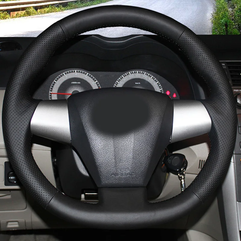 Чехол на руль из натуральной кожи для Toyota Corolla 2011 Rav4 2012