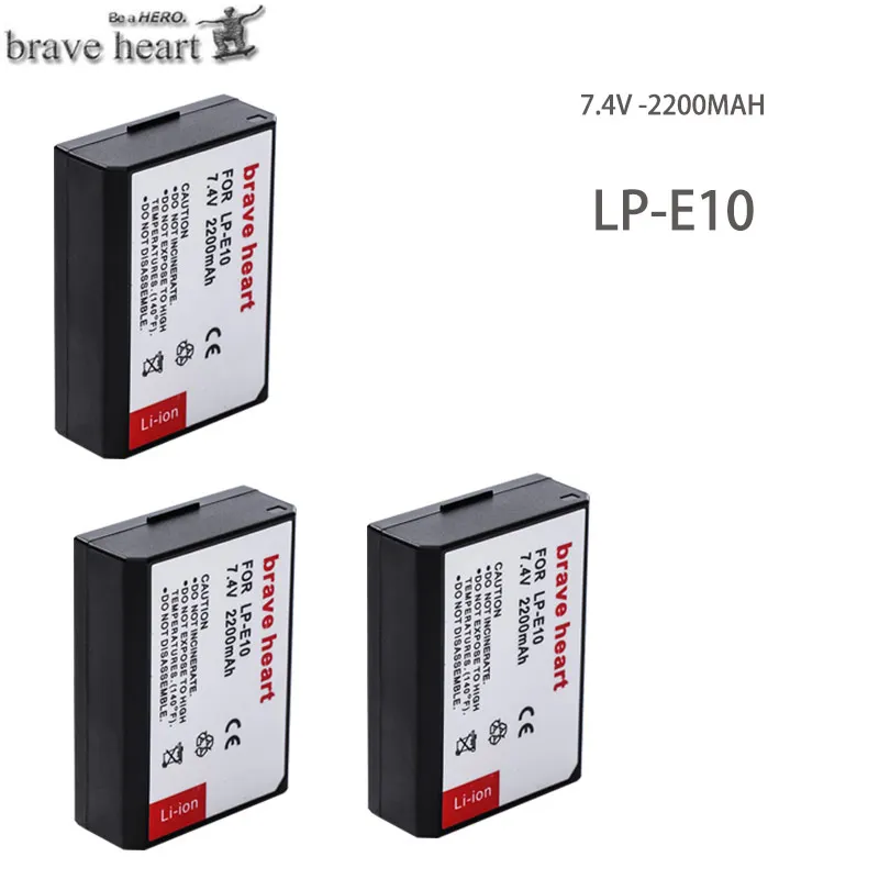 LP-E10 LPE10 LP E10 батарея для камеры батарея Аккумулятор Акку+ TYPE-C зарядное устройство для Canon 1100D 1200D 1300D Rebel T3 T5 KISS X50 X70 - Цвет: 3battery