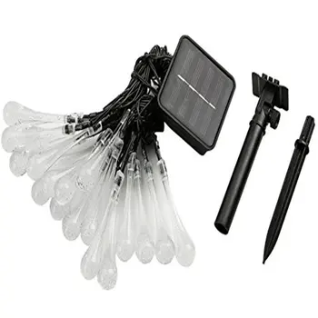 

2M 5M LED Solar Powered Water Drop String Lights LED Fairy Light Wedding Christmas Party Festival Outdoor Indoor Decor