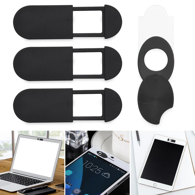 Camera Cover Slide 9 Pack(3 Large + 6 Small) Webcam Cover Fit Most Laptop,  PC, Tablet (Black)