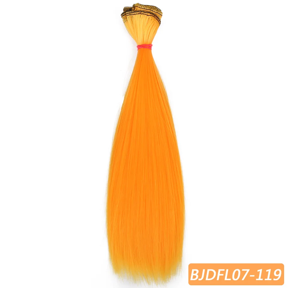 Bybrana 15 см* 100 см и 25 см* 100 см длинные прямые высокотемпературные волокна BJD SD парики DIY Волосы для кукол - Цвет: 119