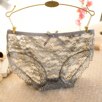 

Women Sexy Seamless Underwear Women Flower Embroidered Lace Panties Lingerie Panties