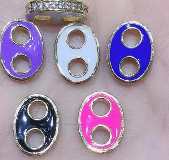 

4pcs Pastel Color Enamel Soda Tab Charm Gold Soda Pull-tab Pendant Charm For Earring Bracelet Necklace Jewelry Making Supplies