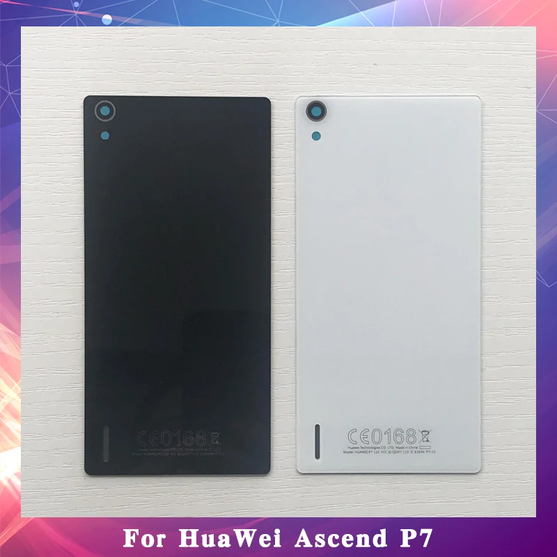 

For Huawei Ascend P7 P7-L10 P7-L00 P7-L05 Housing Battery Cover Back Door Rear Cover Glass with Adhesive