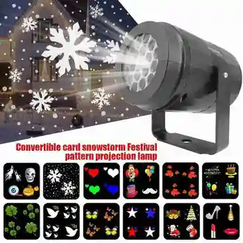 

Christmas Snowflake Laser Light Snowfall Projector Move Outdoor Indoor Garden Laser Projection Lights New Year Party