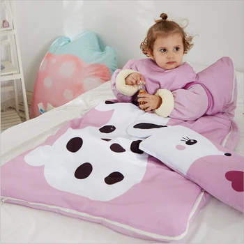 

Baby Sleeping Bag with Removable Pillow Comfortable Kids Nap Mat Pad Anti-kick Quilt Artifact For Preschool Daycare Sleepovers