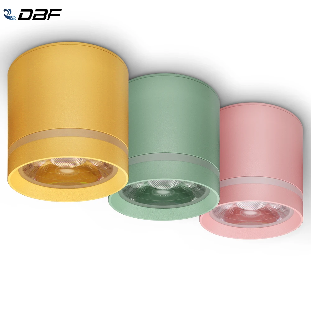 [DBF]Macaroon Aluminum LED Ceiling Light Dimmable 7W 10W 12W Surface Mounted Spot for Bar Kitchen AC85-265V | Освещение