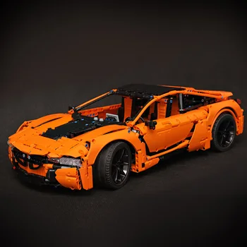 

Lepining Technology Building Block Gear MOC-43958 BMWI8 Model Sports Car Assembly Bricks Toys For Boy Christmas Birthday Present