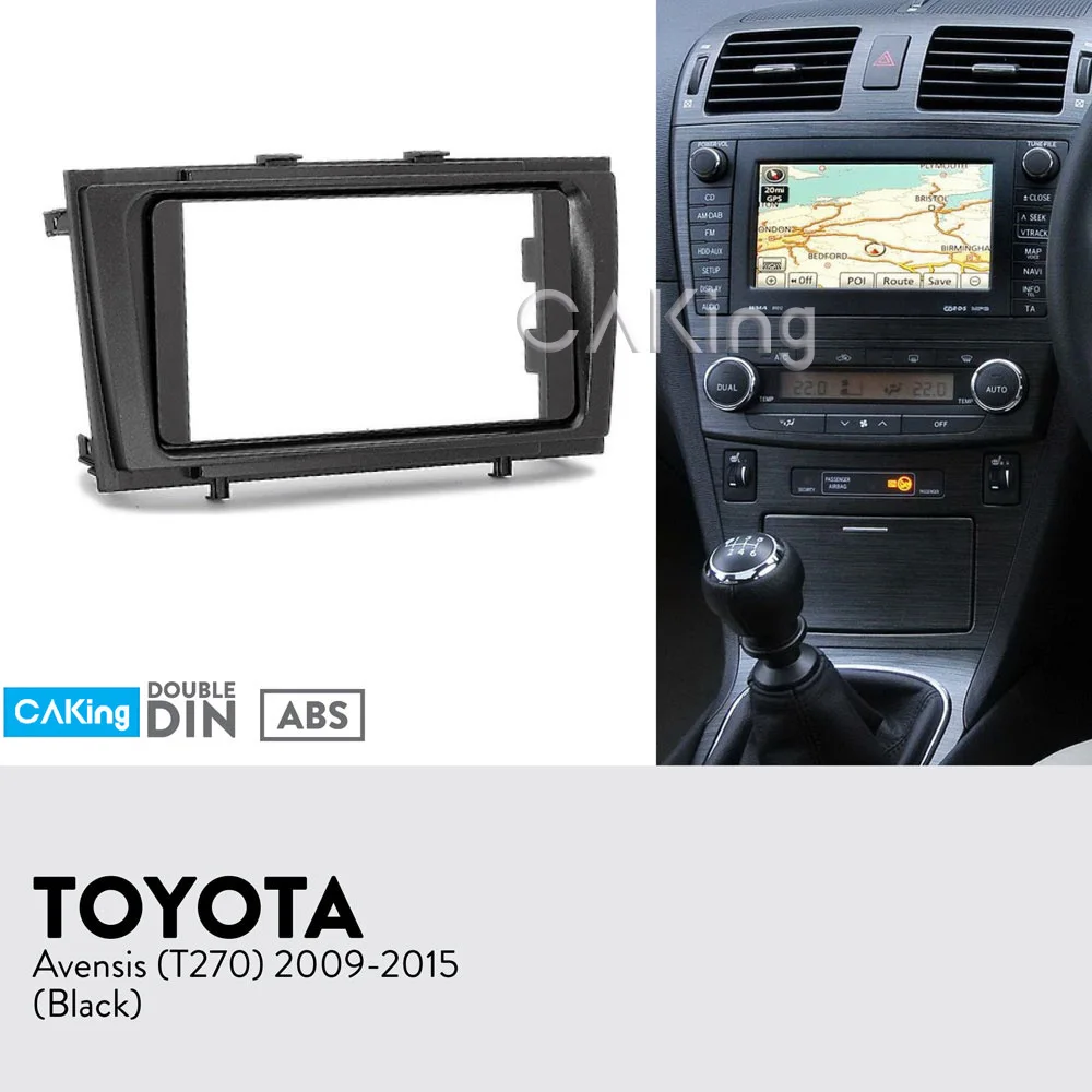 Панель автомобильного радио Fascia Для Toyota Avensis (T270) 2009 2015 (черный) набор приборов