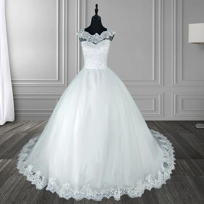 

Vestido de Noiva New Ball Gown Wedding Dress Princess Off the Shoulder Beads Bling Sequined Champagne Bridal Gown Robe De Mariee