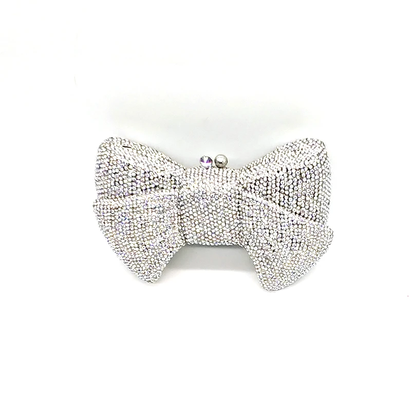 Classical women accessories diamonds luxury clutches bow knot crystal purses Bridal wedding party Popsicle purses