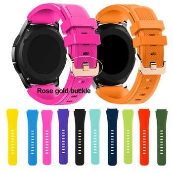 

22mm 20mm Silicone Band for samsung Galaxy Watch 3 42 41 45 46mm rose gold Sports Straps for huami amazfit gtr 42 47mm watchband