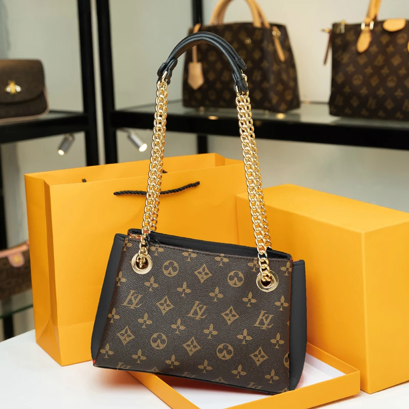 

Large Capacity Women Shoulder Messenger Bag 2020 High Quality Chains Ladies Handbags Genuine Leather Female Crossbody Louis Bags