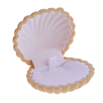 

Shell Shape Jewelry Display Gift Box Case for Earrings Ear Stud Ring Necklace