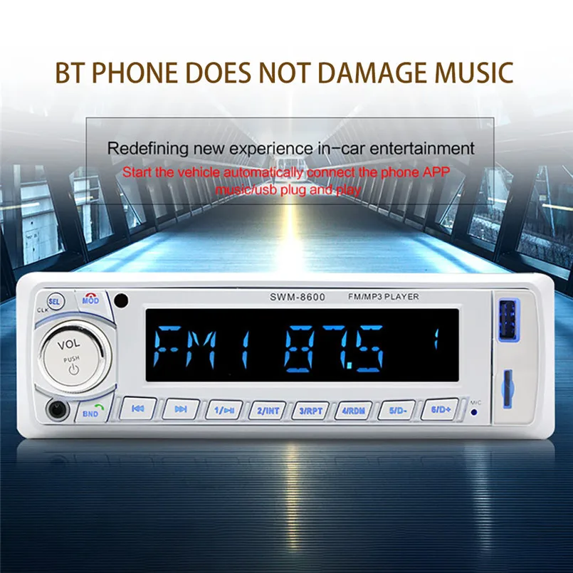 SU-8600 12V car MP3 card BT MP3 digital amplifier car mp3 player u disk radio Smart Wendeng BT link 50AUG125
