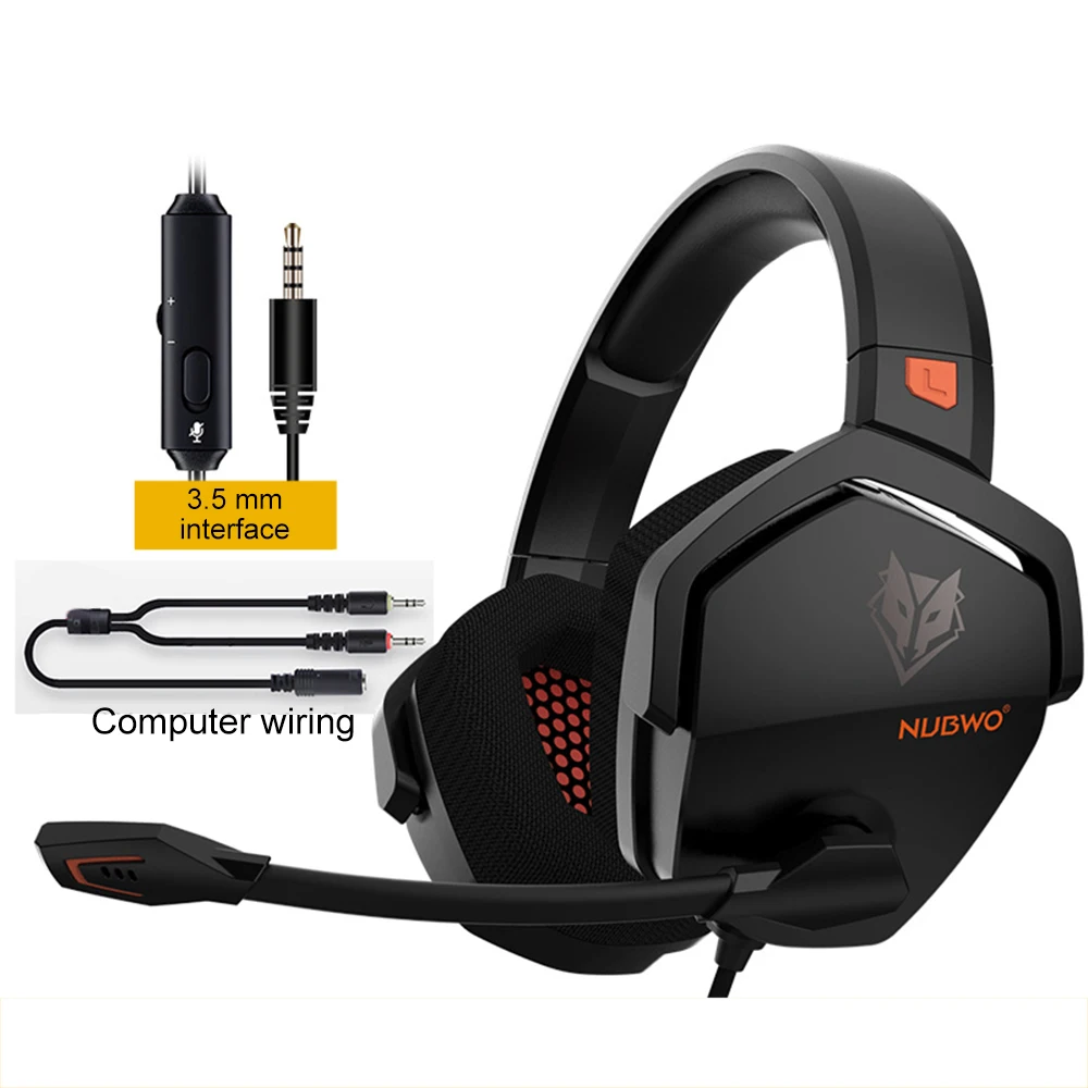 UNITOP NUBWO N16 3 5 мм Игровые наушники Музыкальная гарнитура стерео проводные с