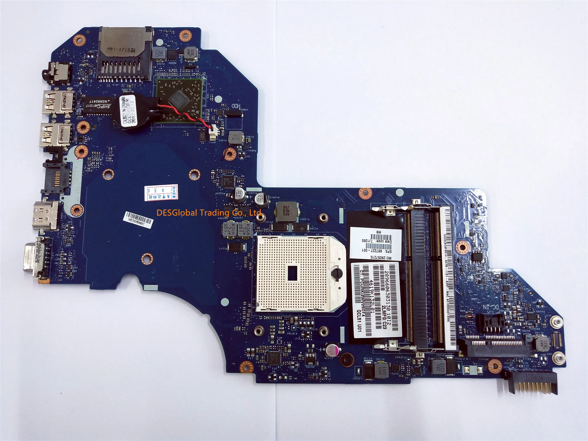 

687227-501 Mainboard for HP Pavilion M6 M6-1000 Laptop Motherboard QCL51 LA-8715P 2LMFG 100% Test