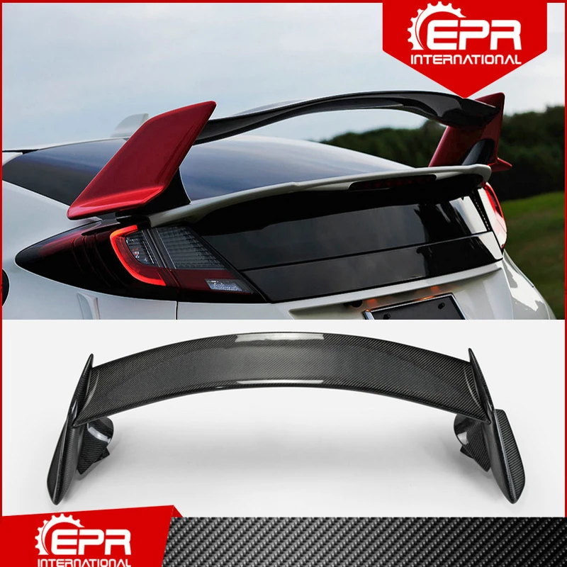 For Civic Type R Fk2 15 17 Oem Carbon Fiber Rear Spoiler 5 Door Hatch Fk2 Carbon Rear Wing Trim Body Kit Racing Part Body Kits Aliexpress
