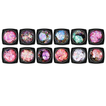

12 Color Natural Texture Powder Creamy Mix Gel Glitte Eyeshadow,Sequins Diamond Earth Color Flashing Powder Sparkling Stage