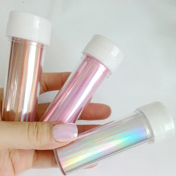 

8cm Wide Clear Holographic Transfer Sticker Thin Fashion Nail Foils DIY Nail Decal For Manicure Salon Products