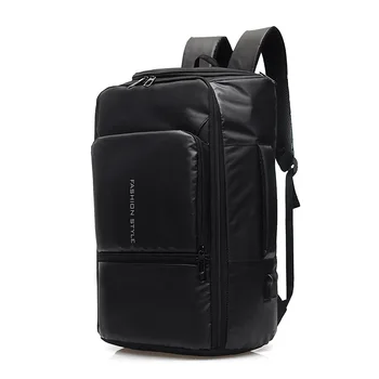 

Big Capacity Men Anti Theft 15.6 Inch Laptop Backpack Male USB Charging Waterproof Bag Business Casual Travel Mochila pu leather