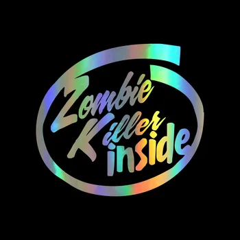 

Zombie Killer Inside Car Stickers and Decals Funny Quotes Car Bumper Sticker Vinyl Decal for Vehicle Window Door Body 6.69"x6"