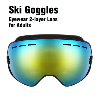 

Ski Snowboard Goggles Eyewear Skiing and Snowboarding 2-layer Lens UV Fog Resistance protection for Adults Dropshippng