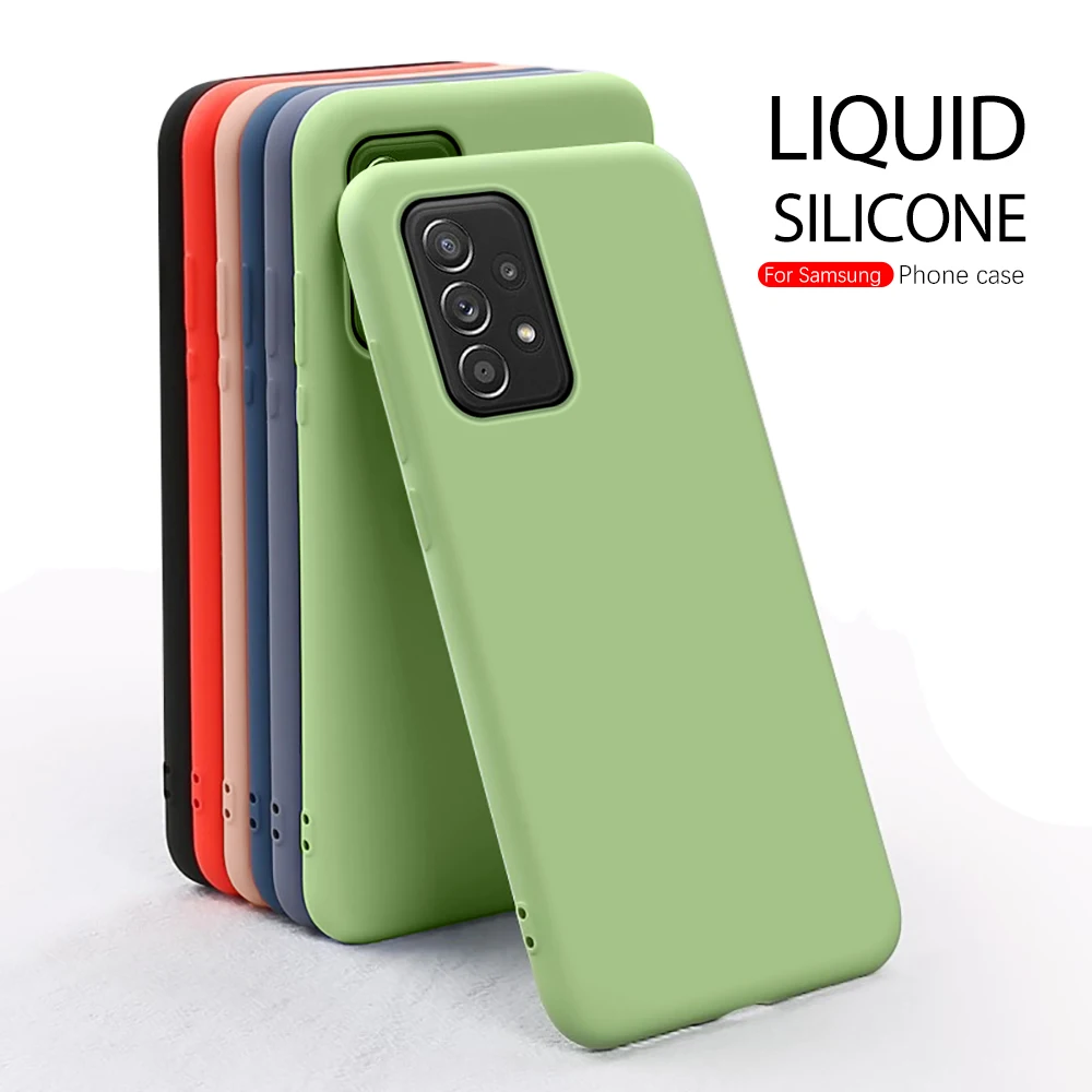 A32-Funda de silicona líquida para teléfono móvil, protector suave de 6,5 pulgadas A prueba de golpes para Samsung Galaxy A32 A 32 5G SM-A326B/DSN