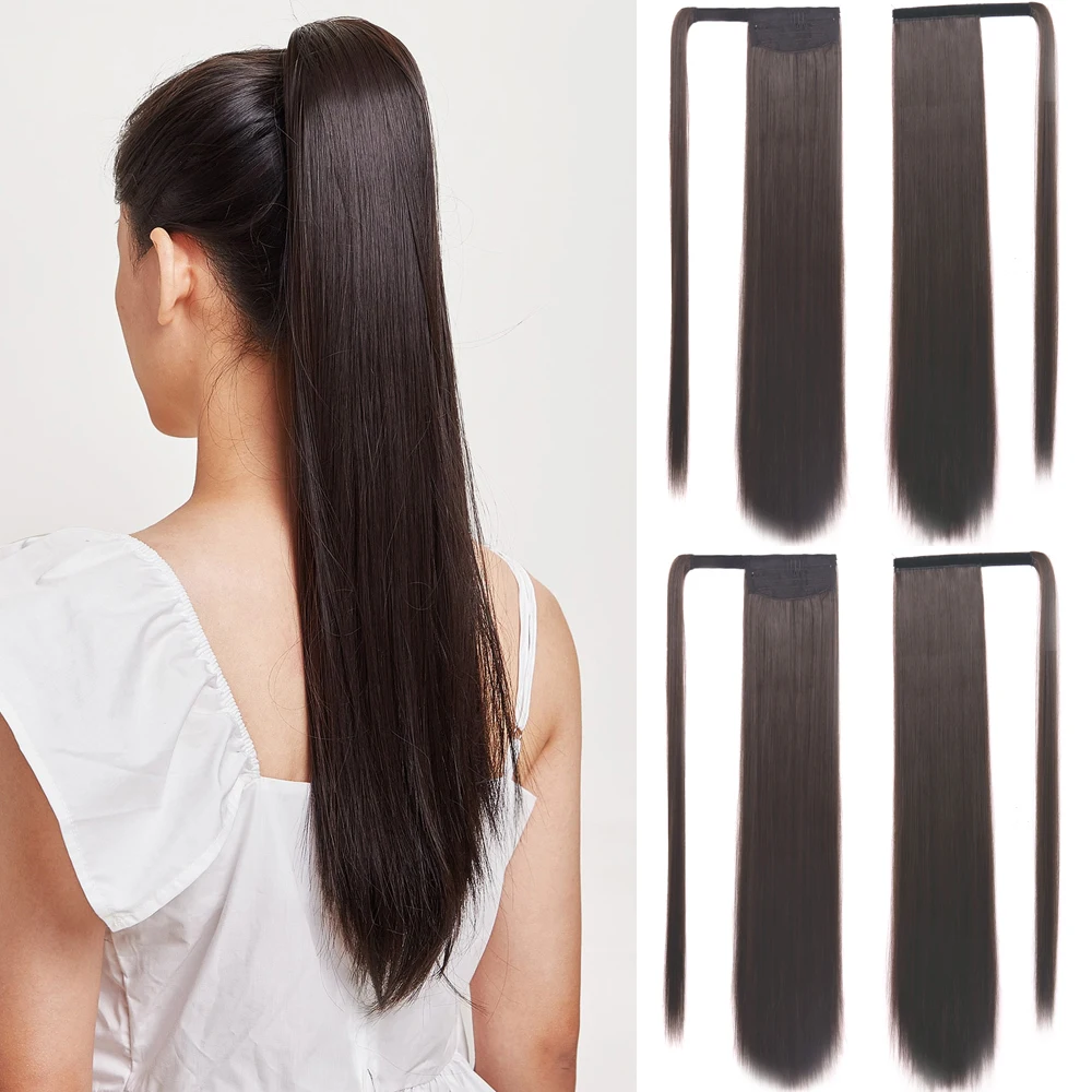Wig Hair-Clip Heat-Resistant Most-Women Built-In Long Straight WERD Headdress-Fiber Suitable-For
