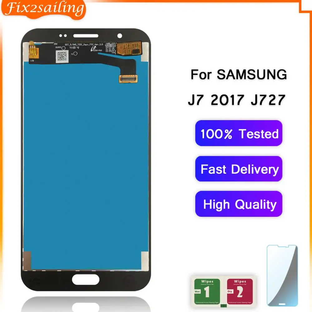 ЖК-дисплей для samsung Galaxy J7 2017 J727 SM-J727P J727V J727A телефон ЖК-сенсорный экран дигитайзер