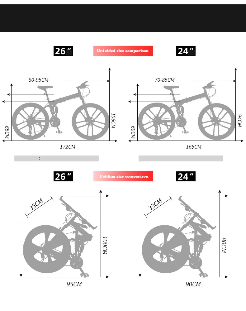 Clearance 21-Speed Mountain Folding Bicycle 24/26-inch Double Shock Absorption Variable Speed Fast Bike For Male And Female Students 8