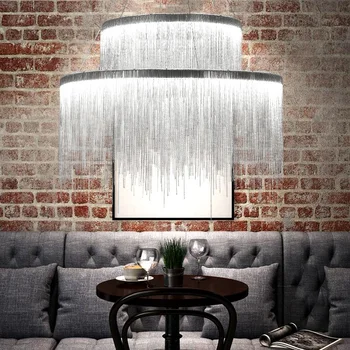 

Chrome & Rose Gold 1/2/3 Ring LED Chandelier Residential lighting fixtures Commercial restaurant, coffee shop, hotel ligh