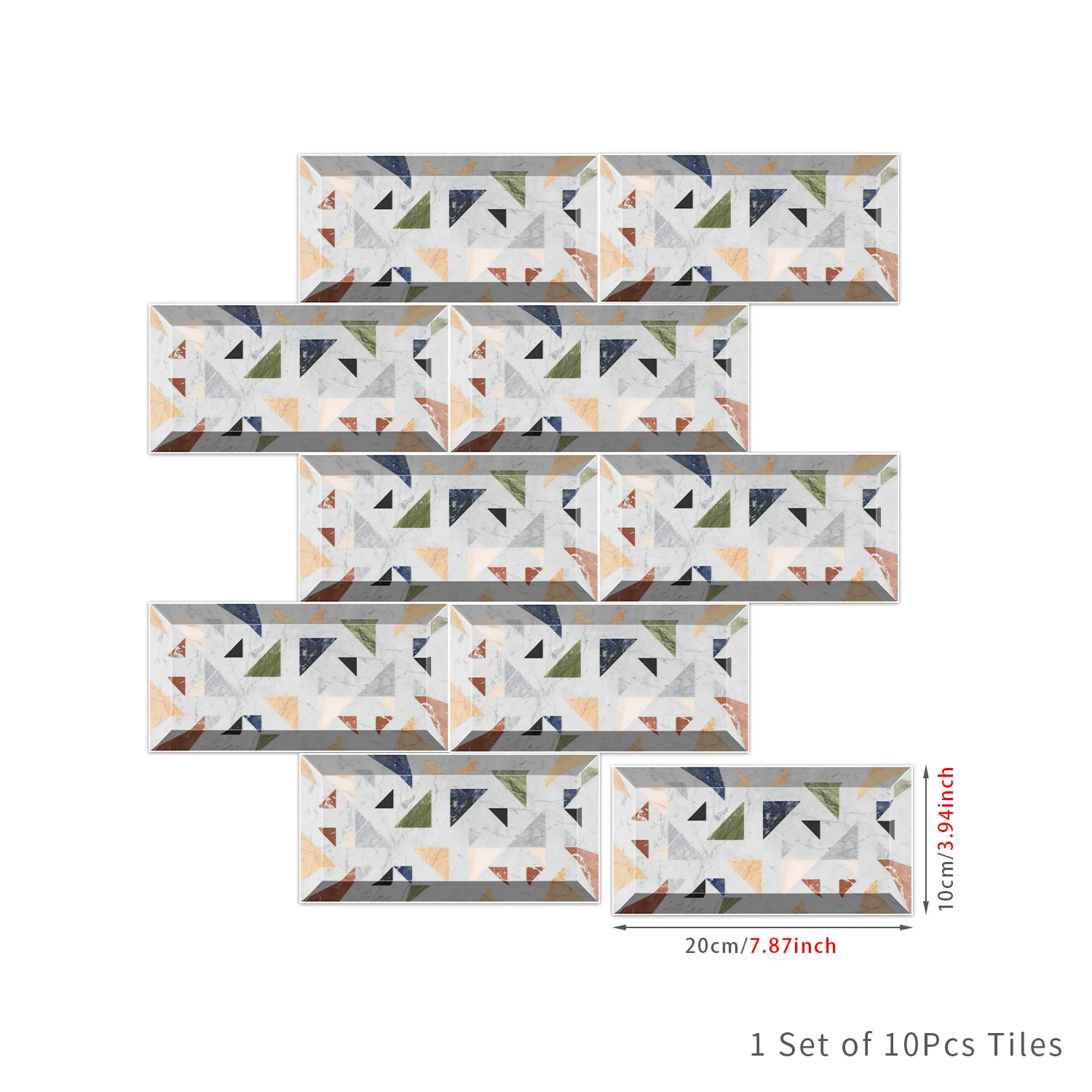 24 Adesivi Per Piastrelle Decorativi LAS-39: Impermeabili, In Vinile, 15x15 Cm Per Bagno E Cucina. - 5