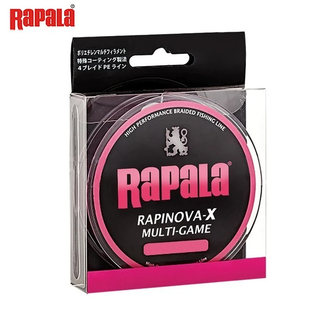 Fishing Line Braided Fishing Rapala Rapinova-x Multi Game Pink 100m #0.18/ 6lb/0,06mm. Sku: Rlx100m018pk Gelta Shimano Soft Smooth Silent Passage  Through Rings Reel High Abrasion Resistance Durable Reliable - Fishing Lines  - AliExpress