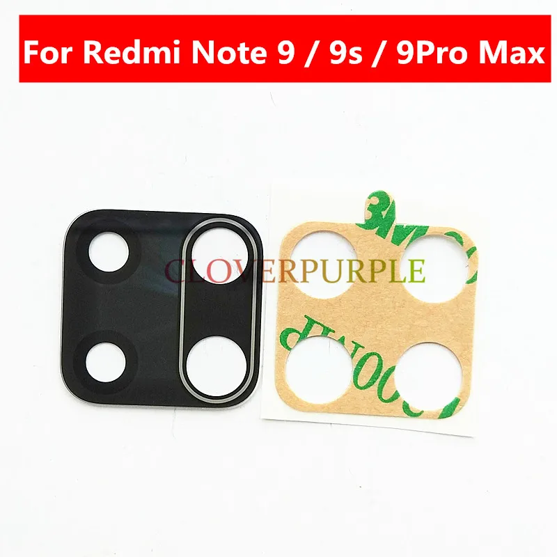 

20x Rear Back Camera Glass Lens with Glue Replacement Parts For Xiaomi Redmi Note 9 Pro Max 9S