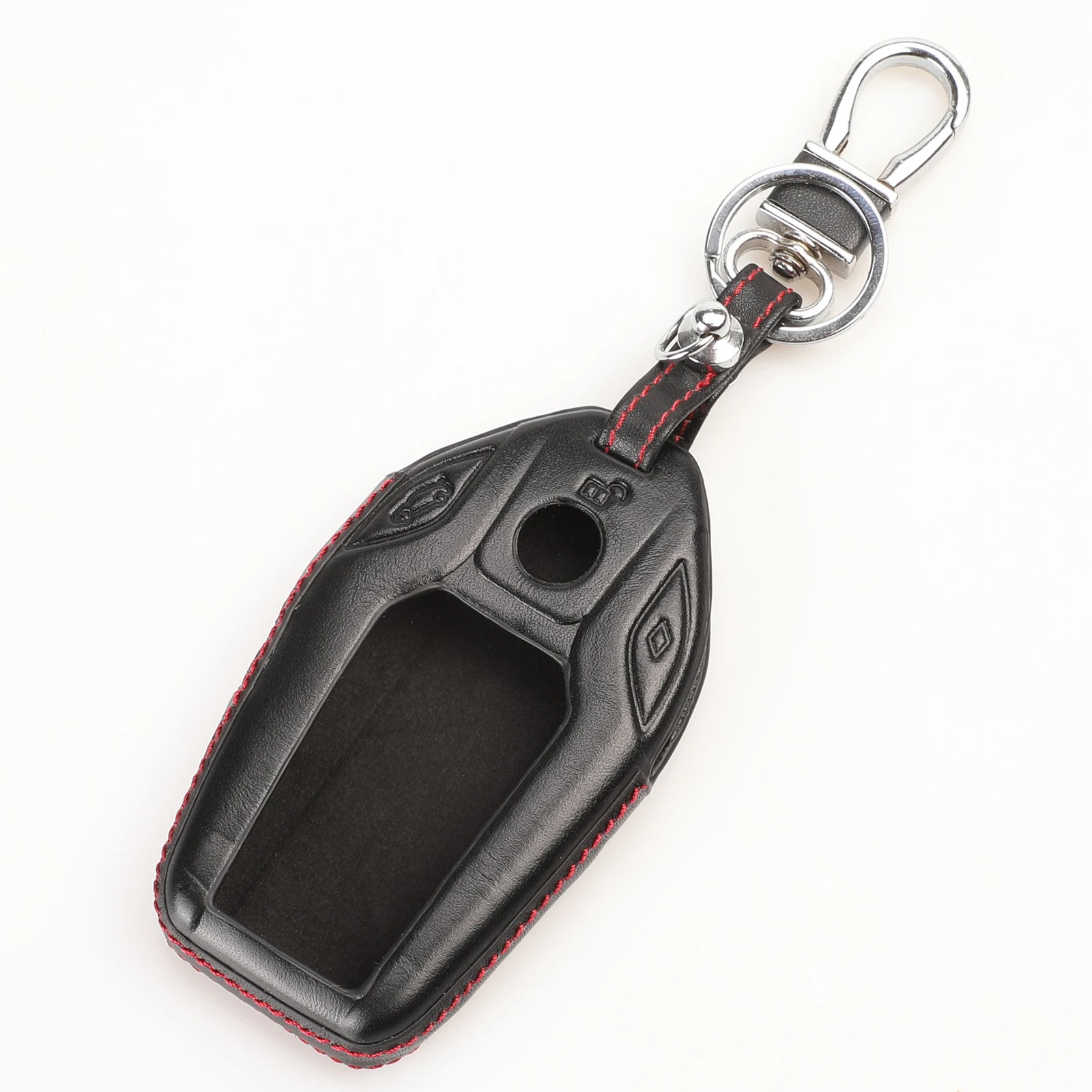 Peacekey Genuine Leather car key case cover Key Shell for remote key Protective Key Bag for BMW 2016 2017 7 Series Display Key