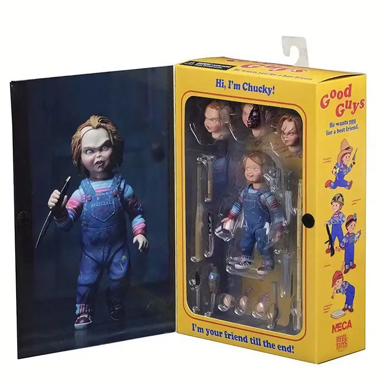 In Stock  NECA Seed of Chucky of 7 Inch PVC Kids Children's Toys Chucky Action Figure  with Original Box