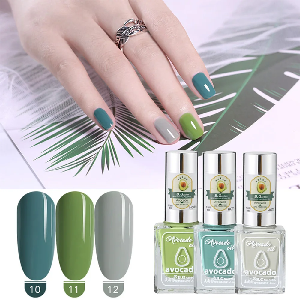 Зеленый авокадо Гель-лак для ногтей Полупостоянный лак для ногтей УФ-гель для ногтей маникюр с использованием водяных знаков цветное покрытие