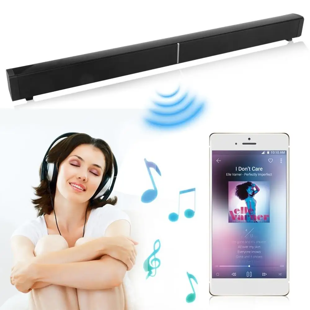 

Wall Hanging Subwoofer LP-09 TV Sound Box Stereo Sound Bar Portable Home Speaker Hands-Free Soundbar EU Plug