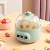 220V 1L Automatic Electric Stewing Machine Glass Baby Food Slow Stewer For Home Multi Cooker Food Cooking Pot White/Green Color 1