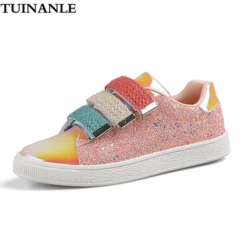 

TUINANLE Sneakers Women 2020 Fashion Symphony Vulcanized Shoes Bling Breathable White Sneakers Purple Size 41 Zapatillas Mujer