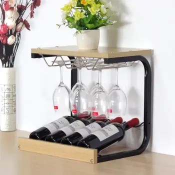 

Wine rack decoration goblet upside down home wine display wine tray solid wood creative modern minimalist
