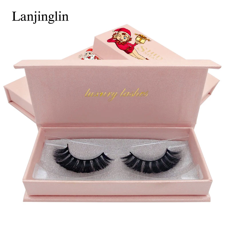 LANJINGLIN, 1 пара, полосы, ресницы, 3d норковые накладные ресницы, макияж, натуральные длинные накладные ресницы, толстые норковые ресницы, удлинение