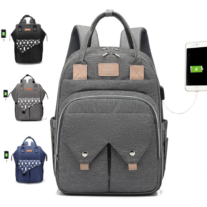 

Baby Diaper Backpack Multifunction Baby Nursing Backpacks Travel USB Charging Baby Nappy Backpack Large Capacity Mommy Bags