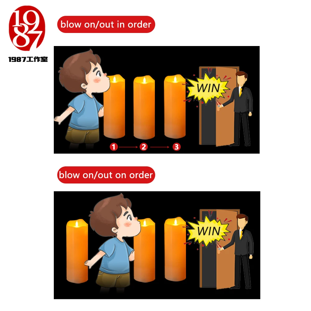 Реальной жизни escape игровая комната Опора TAKAGISM игры свечи выключаемые дуновением