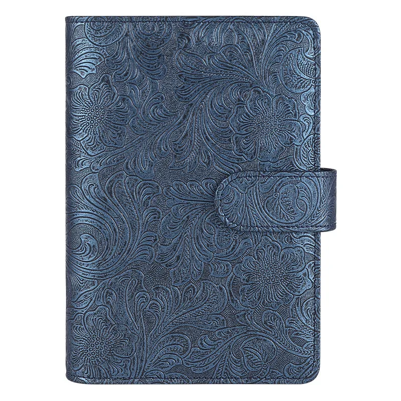 A6/A5 Vintage Embossed PU Leather DIY Binder Notebook Cover Diary Agenda Planner Paper Cover School Stationery