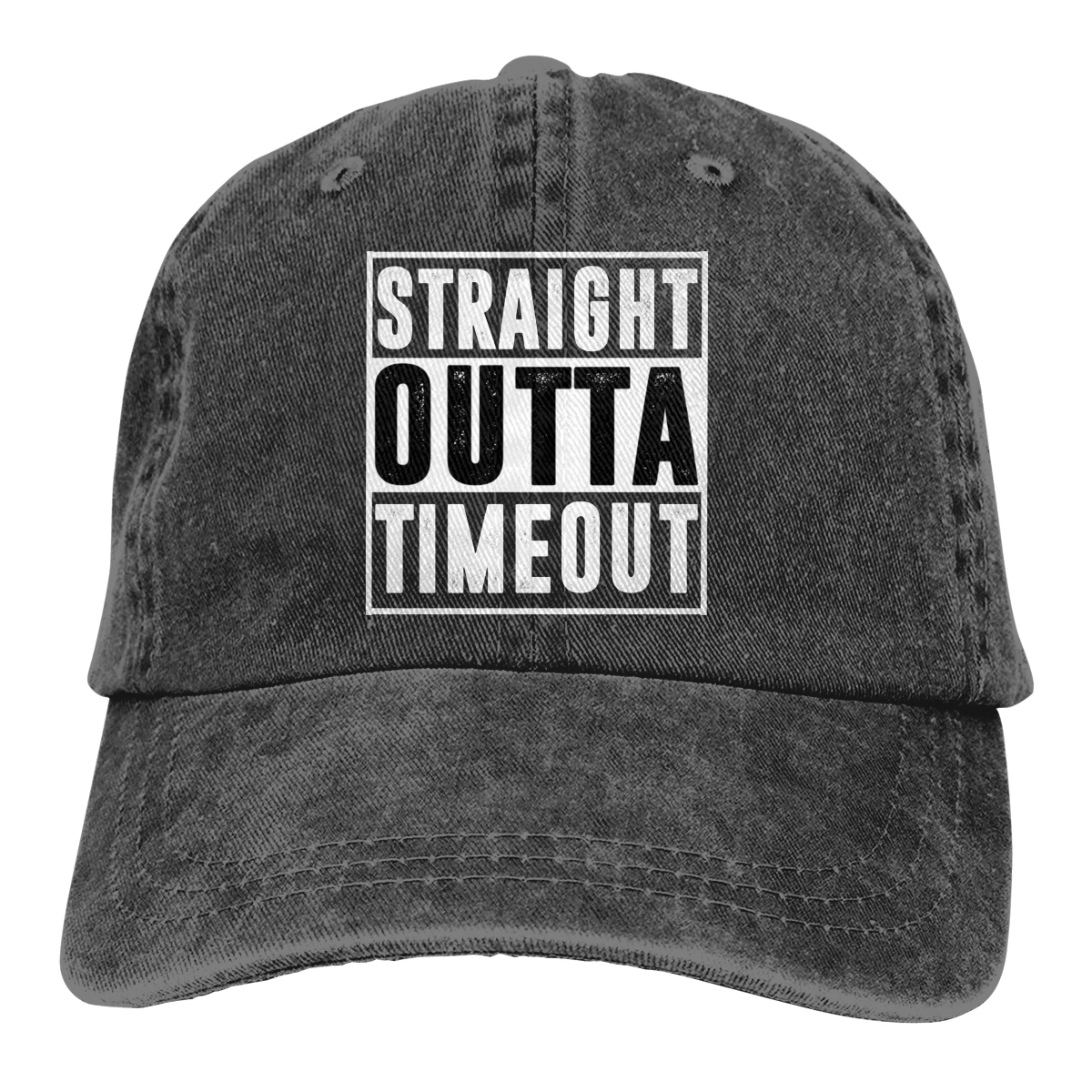 Прямая Из Timeout Casquette Черная мужская и женская джинсовая бейсболка с ремешком Регулируемая Кепка для гольфа