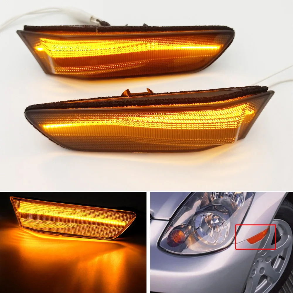 Crystal/Smoked Lens Led Front Side Marker Lights For Infiniti V35 G35